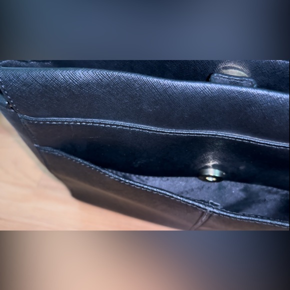 Calvin Klein saffiano leather satchel purse with removable shoulder strap - Picture 8 of 14